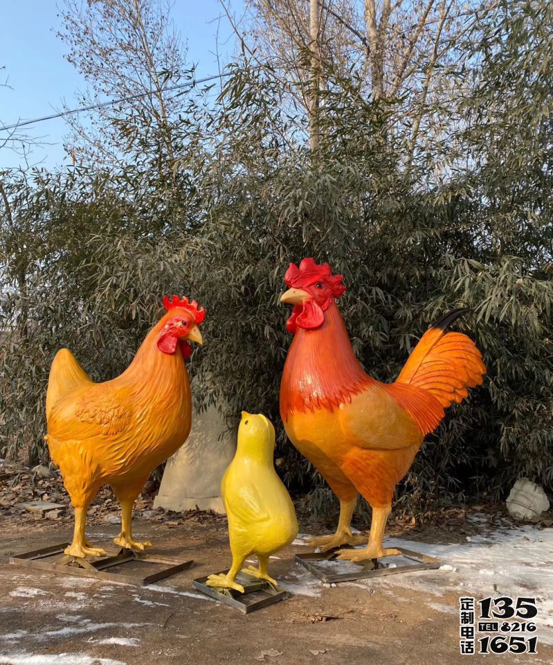 農場玻璃鋼仿真動物雞雕塑 農場玻璃鋼仿真動物雞雕塑