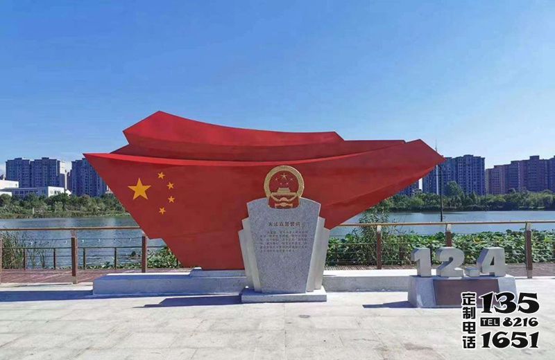 景區大型戶外景觀玻璃鋼彩繪旗幟雕塑 景區大型戶外景觀玻璃鋼彩繪旗幟雕塑